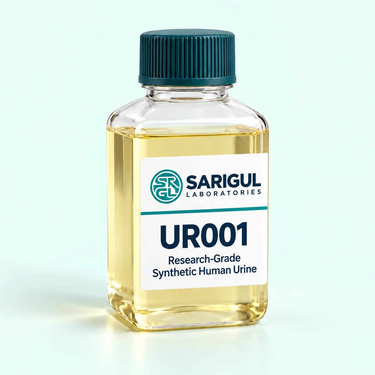 Sarigul Laboratories UR001 bottle labeled Research-Grade Synthetic Human Urine